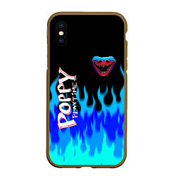 Чехол iPhone XS Max матовый Poppy Playtime - Fire, цвет: 3D-коричневый