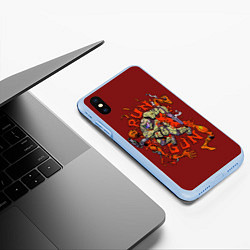 Чехол iPhone XS Max матовый Думгай в деле, цвет: 3D-голубой — фото 2