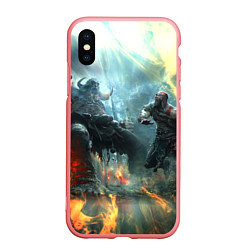 Чехол iPhone XS Max матовый God of War Fighting, цвет: 3D-баблгам