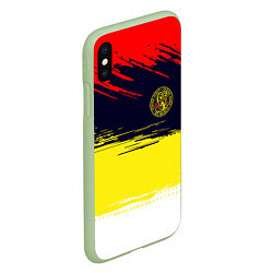 Чехол iPhone XS Max матовый Кобра кай Cobra Kai спина, цвет: 3D-салатовый — фото 2