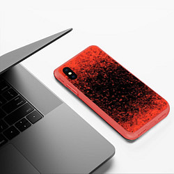Чехол iPhone XS Max матовый Распространение Вируса, цвет: 3D-красный — фото 2