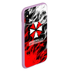 Чехол iPhone XS Max матовый Umbrella Corporation Fire, цвет: 3D-сиреневый — фото 2