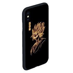 Чехол iPhone XS Max матовый Гоку неоновый Dragon Ball, цвет: 3D-черный — фото 2