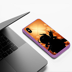 Чехол iPhone XS Max матовый KLEE КЛИ ГЕНШИН, цвет: 3D-фиолетовый — фото 2