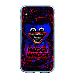 Чехол iPhone XS Max матовый HAGGY WAGGY POPPY PLAYTIME, цвет: 3D-голубой