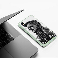 Чехол iPhone XS Max матовый Ходячие мертвецыThe Walking Dead, цвет: 3D-салатовый — фото 2