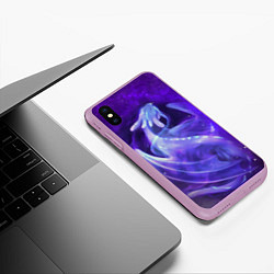 Чехол iPhone XS Max матовый Дневная фурия в космосе, цвет: 3D-сиреневый — фото 2