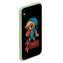 Чехол iPhone XS Max матовый Зомби Линк, цвет: 3D-салатовый — фото 2