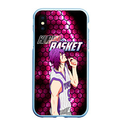 Чехол iPhone XS Max матовый Kuroko no Basuke, Murasakibara Atsushi Ацуши Мурас, цвет: 3D-голубой