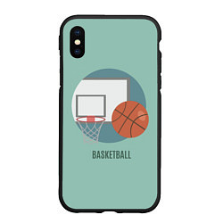 Чехол iPhone XS Max матовый Basketball Спорт, цвет: 3D-черный