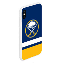 Чехол iPhone XS Max матовый Buffalo Sabres, Баффало Сейберз, цвет: 3D-белый — фото 2