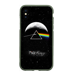 Чехол iPhone XS Max матовый PINK FLOYD LOGO ПИНК ФЛОЙД ЗВЕЗДЫ, цвет: 3D-темно-зеленый