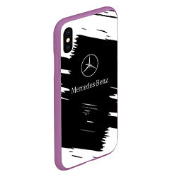 Чехол iPhone XS Max матовый Mercedes-Benz Текстура, цвет: 3D-фиолетовый — фото 2