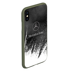 Чехол iPhone XS Max матовый Mercedes-Benz: Облако с Брызгами, цвет: 3D-темно-зеленый — фото 2