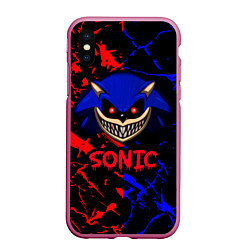 Чехол iPhone XS Max матовый SONIC EXE DARK SONIC, цвет: 3D-малиновый