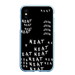 Чехол iPhone XS Max матовый NEAT Граффити, цвет: 3D-голубой
