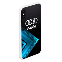 Чехол iPhone XS Max матовый Audi Sport, цвет: 3D-белый — фото 2