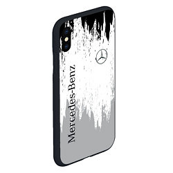 Чехол iPhone XS Max матовый Mercedes-Benz - Текстура, цвет: 3D-черный — фото 2