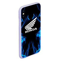 Чехол iPhone XS Max матовый Honda Fire, цвет: 3D-светло-сиреневый — фото 2