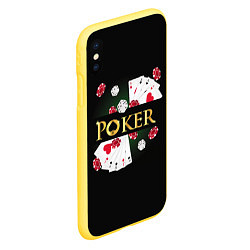 Чехол iPhone XS Max матовый Покер POKER, цвет: 3D-желтый — фото 2