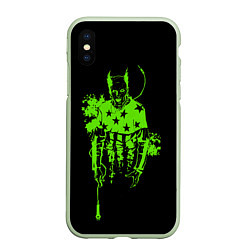 Чехол iPhone XS Max матовый The Prodigy - зеленый Флинт, цвет: 3D-салатовый