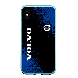 Чехол iPhone XS Max матовый Volvo брызги