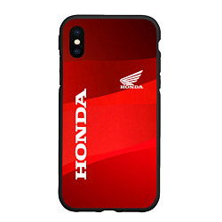 Чехол iPhone XS Max матовый Honda - Red, цвет: 3D-черный