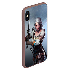 Чехол iPhone XS Max матовый Ciri sword, цвет: 3D-коричневый — фото 2