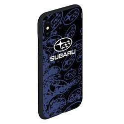 Чехол iPhone XS Max матовый Subaru Pattern спорт, цвет: 3D-черный — фото 2