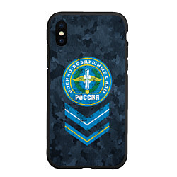 Чехол iPhone XS Max матовый Эмблема ВВС, цвет: 3D-черный