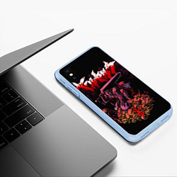 Чехол iPhone XS Max матовый Берсерк на черепах Berserk Клеймо, цвет: 3D-голубой — фото 2