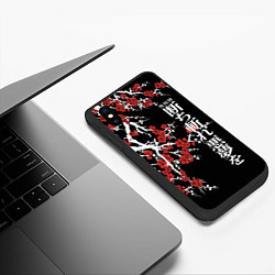 Чехол iPhone XS Max матовый Корпус бойни демонов, цвет: 3D-черный — фото 2