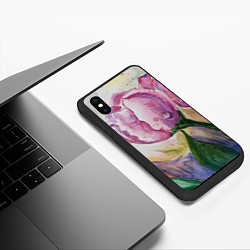 Чехол iPhone XS Max матовый Весенняя нежность, цвет: 3D-черный — фото 2