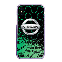Чехол iPhone XS Max матовый NISSAN Супер класса, цвет: 3D-светло-сиреневый