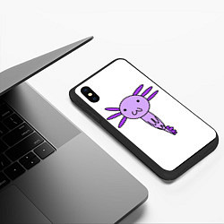 Чехол iPhone XS Max матовый Axolotl, цвет: 3D-черный — фото 2