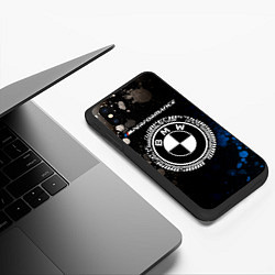 Чехол iPhone XS Max матовый БМВ Краски, цвет: 3D-черный — фото 2