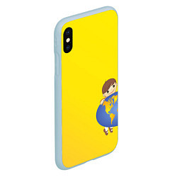 Чехол iPhone XS Max матовый Мальчик из советского Атласа Мир, цвет: 3D-голубой — фото 2