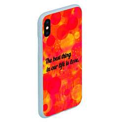 Чехол iPhone XS Max матовый Life is love, цвет: 3D-голубой — фото 2