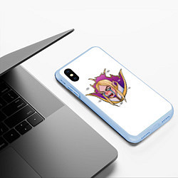 Чехол iPhone XS Max матовый Invoker Инвокер Dota2, цвет: 3D-голубой — фото 2