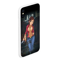 Чехол iPhone XS Max матовый Claire Redfield from Resident Evil 2 remake by sex, цвет: 3D-белый — фото 2