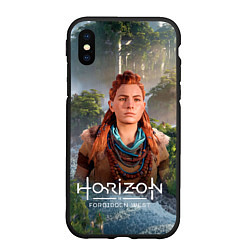 Чехол iPhone XS Max матовый Элой дикий лес Horizon, цвет: 3D-черный