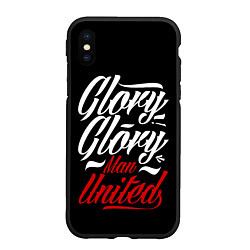 Чехол iPhone XS Max матовый Manchester United Glory Glory Man United Манчестер