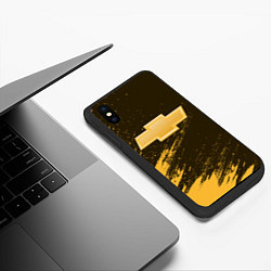 Чехол iPhone XS Max матовый CHEVROLET Яркий, цвет: 3D-черный — фото 2