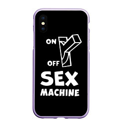 Чехол iPhone XS Max матовый SEX MACHINE Секс Машина, цвет: 3D-светло-сиреневый