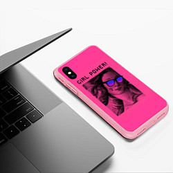 Чехол iPhone XS Max матовый Venus with glasses, цвет: 3D-баблгам — фото 2