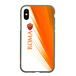 Чехол iPhone XS Max матовый Roma Рома, цвет: 3D-темно-зеленый