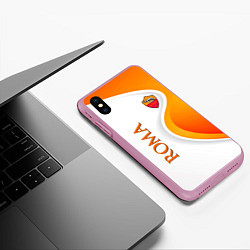 Чехол iPhone XS Max матовый Рома, цвет: 3D-розовый — фото 2