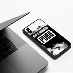 Чехол iPhone XS Max матовый ПАБГ: БАТЛГРАУНД PUBG Fire, цвет: 3D-черный — фото 2