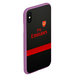 Чехол iPhone XS Max матовый Arsenal fc, цвет: 3D-фиолетовый — фото 2