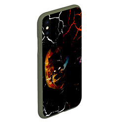 Чехол iPhone XS Max матовый КЛИНОК РАССЕКАЮЩИЙ ДЕМОНОВ Зеницу Агацума, цвет: 3D-темно-зеленый — фото 2